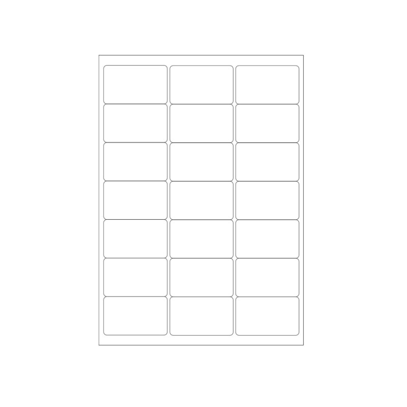 Samolepicí bílé etikety 63,5 x 38,1mm, A4 (100 ks)