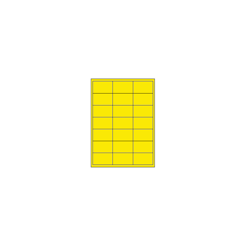 Samolepicí etikety 66 x 40 mm, A4 - reflexní žluté (100 ks)