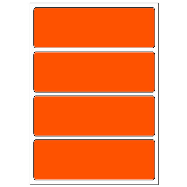 Samolepicí etikety 99 x 33 mm, A6 (10 ks) reflexní oranžové