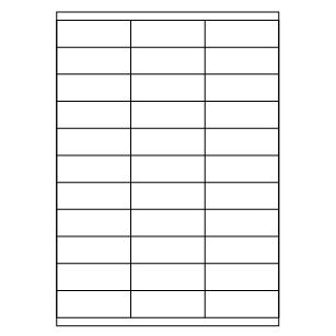 Samolepicí bílé etikety 70 x 25,4 mm, A4 (100 ks)