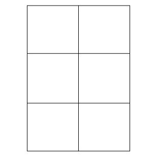 Samolepicí bílé etikety 105 x 99 mm, A4 (100 ks)