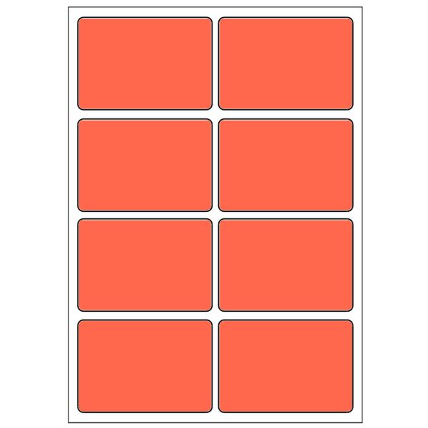 Samolepicí etikety 48 x 33 mm, A6 (10 ks) červené