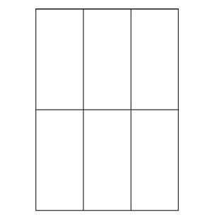 Samolepicí bílé etikety 70 x 148,5 mm, A4 (100 ks)