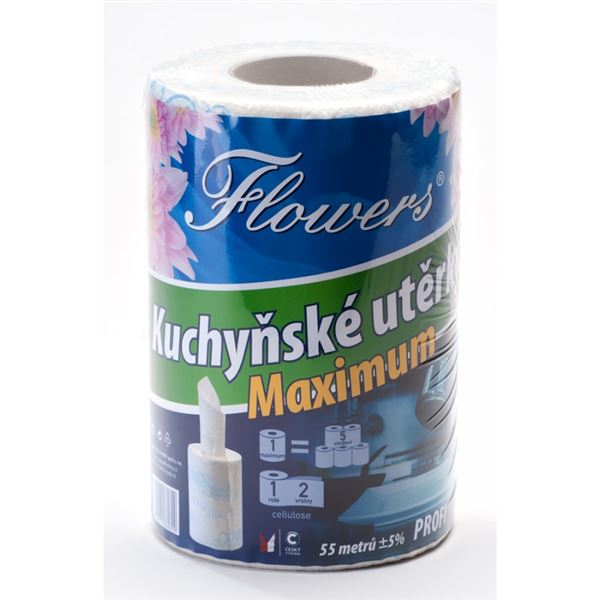 Kuchyňské utěrky Flowers Maximum PROFI 1 ks, 2vrstvé