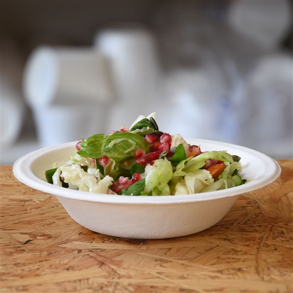 Miska kulatá BIO cukrová třtina 400 ml (50 ks) - bílá