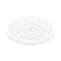 Víčko s křížovým otvorem pro plastové kelímky průměru 95 mm - bílé (50 ks)