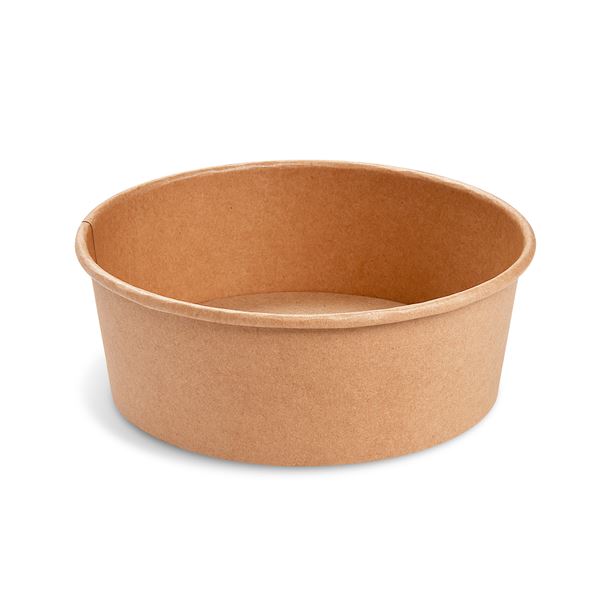 Papírová miska kulatá 1300 ml - hnědý kraft (50 ks)