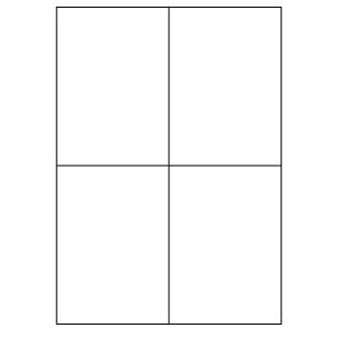 Samolepicí bílé etikety 105 x 148,5 mm, A4 (100 ks)