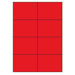 Samolepicí etikety 105 x 74mm, A4 (100 ks) reflexní červená