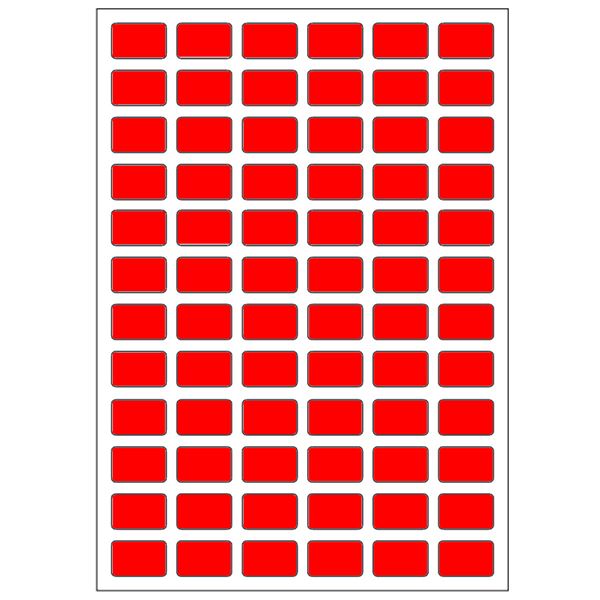 Samolepicí etikety 14 x 9 mm, A6 (10 ks) reflexní červené