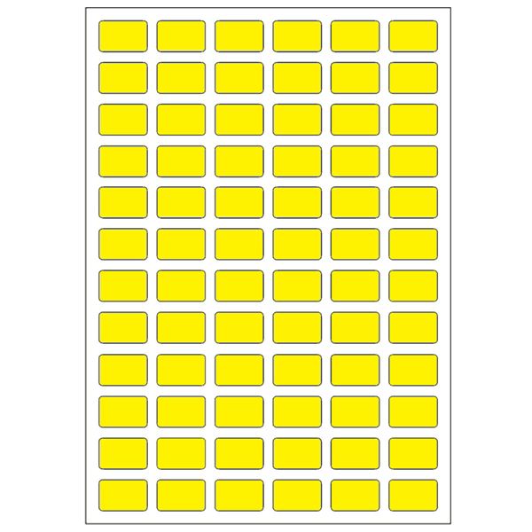 Samolepicí etikety 14 x 9 mm, A6 (10 ks) reflexní žluté