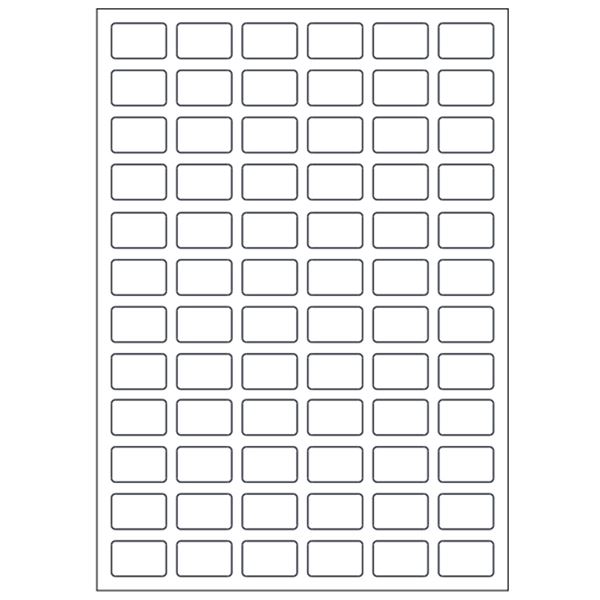 Samolepicí bílé etikety 48 x 11 mm, A6 (15 ks)