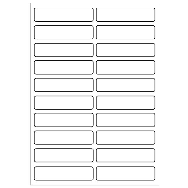 Samolepicí bílé etikety 48 x 11 mm, A6 (15 ks)