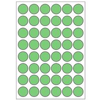 Samolepicí etikety průměr 15 mm, A6 (10 ks) zelené