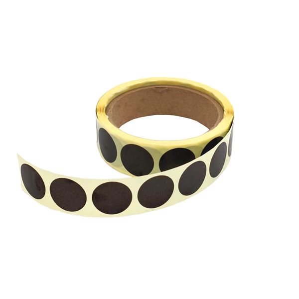 Samolepicí kolečka 25 mm, černá (500 ks)