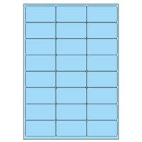 Samolepicí bílé etikety 68 x 36mm, A4 (100 ks), modré