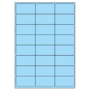 Samolepicí bílé etikety 68 x 36mm, A4 (100 ks), modré