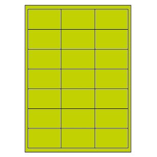 Samolepicí etikety 66 x 40 mm, A4 - reflexní zelené (100 ks)