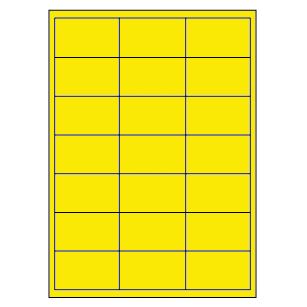 Samolepicí etikety 66 x 40 mm, A4 - reflexní žluté (100 ks)