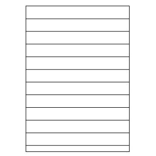 Samolepicí bílé etikety 210 x 25,5 mm, A4 (100 ks)