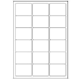 Samolepicí bílé etikety 63,5 x 46,6 mm, A4 (1000 ks)