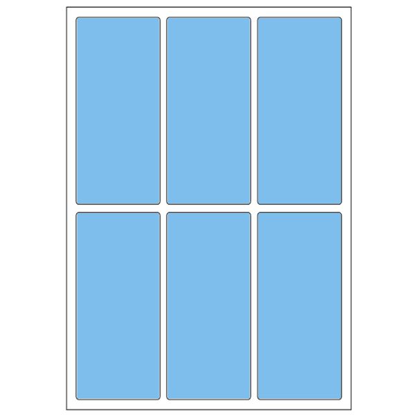 Samolepicí etikety 31 x 69 mm, A6 (10 ks) modré
