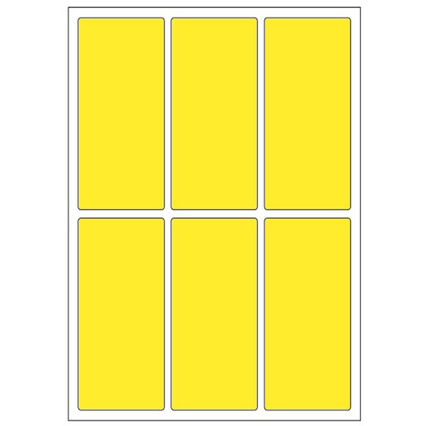 Samolepicí etikety 31 x 69 mm, A6 (10 ks) žluté