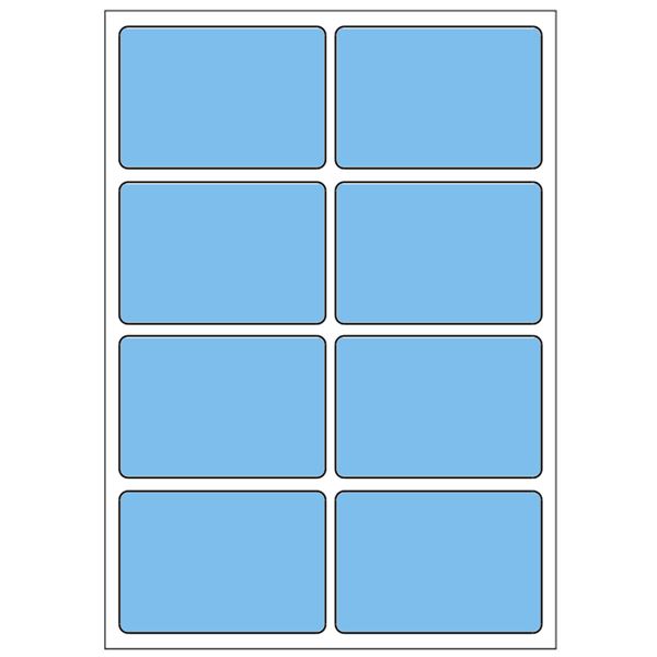 Samolepicí etikety 48 x 33 mm, A6 (10 ks) modré
