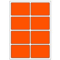 Samolepicí etikety 48 x 33 mm, A6 (10 ks) reflexní oranžové