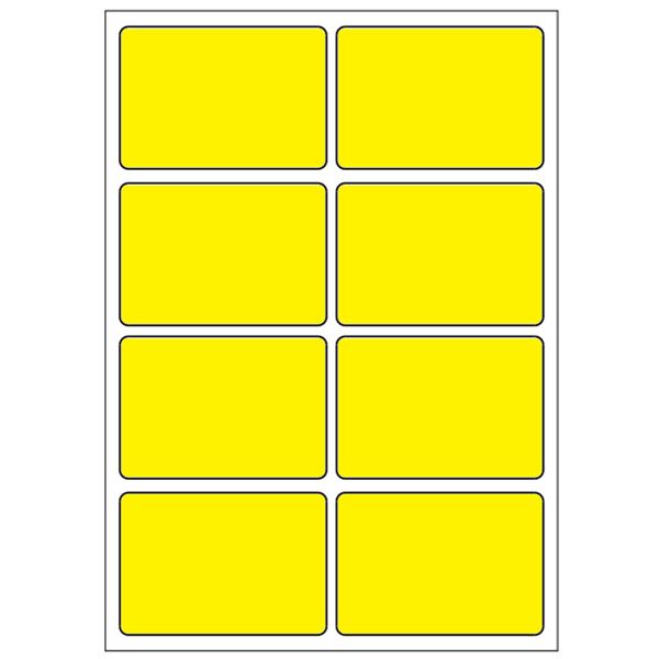 Samolepicí etikety 48 x 33 mm, A6 (10 ks) reflexní žluté