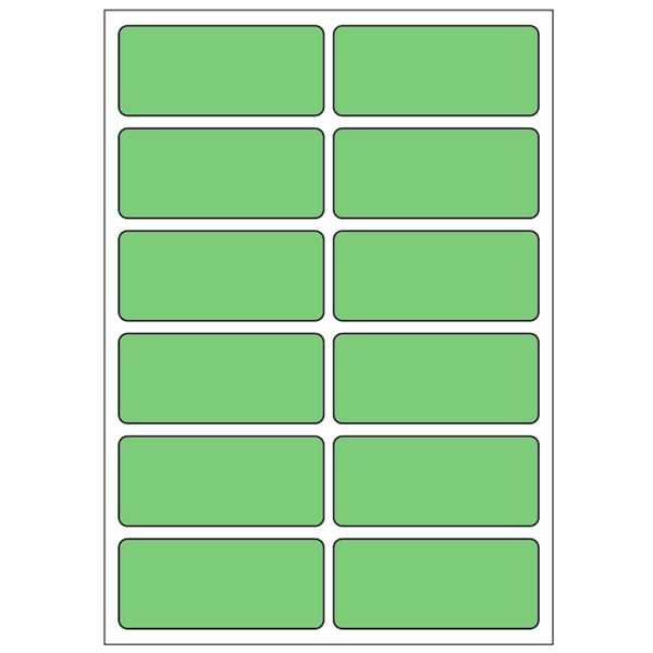 Samolepicí etikety 48 x 21 mm, A6 (10 ks) zelené