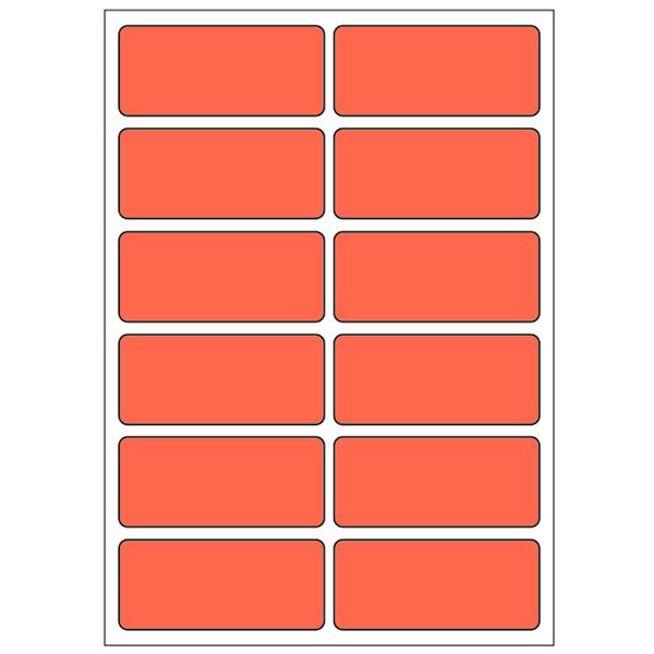 Samolepicí etikety 48 x 21 mm, A6 (10 ks) červené