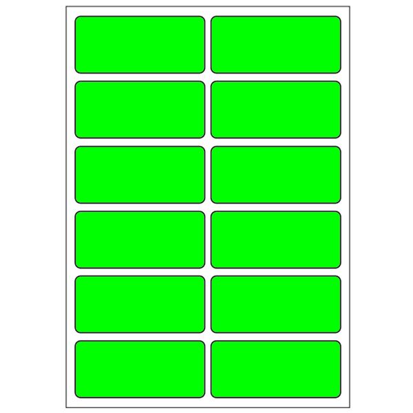 Samolepicí etikety 48 x 21 mm, A6 (10 ks) reflexní zelené