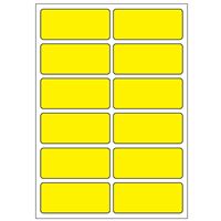Samolepicí etikety 48 x 21 mm, A6 (10 ks) reflexní žluté