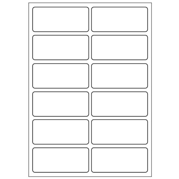 Samolepicí bílé etikety 48 x 21 mm, A6 (15 ks)