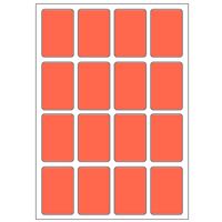 Samolepicí etikety 22 x 33 mm, A6 (10 ks) červené