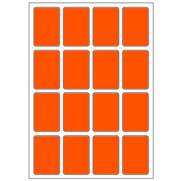 Samolepicí etikety 22 x 33 mm, A6 (10 ks) reflexní oranžové