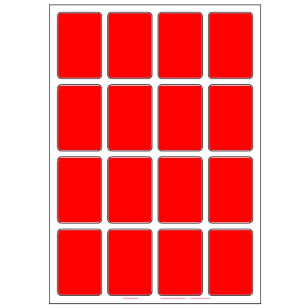 Samolepicí etikety 22 x 33 mm, A6 (10 ks) reflexní červené