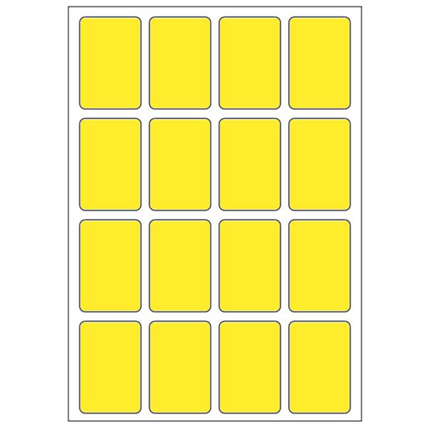 Samolepicí etikety 22 x 33 mm, A6 (10 ks) žluté