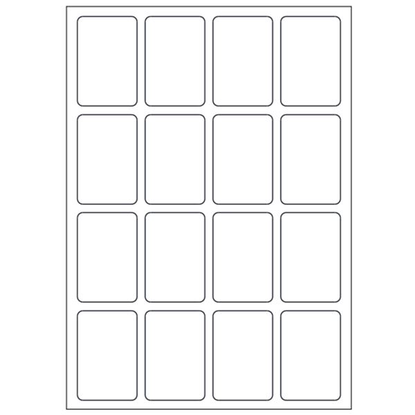 Samolepicí bílé etikety 22 x 33 mm, A6 (15 ks)