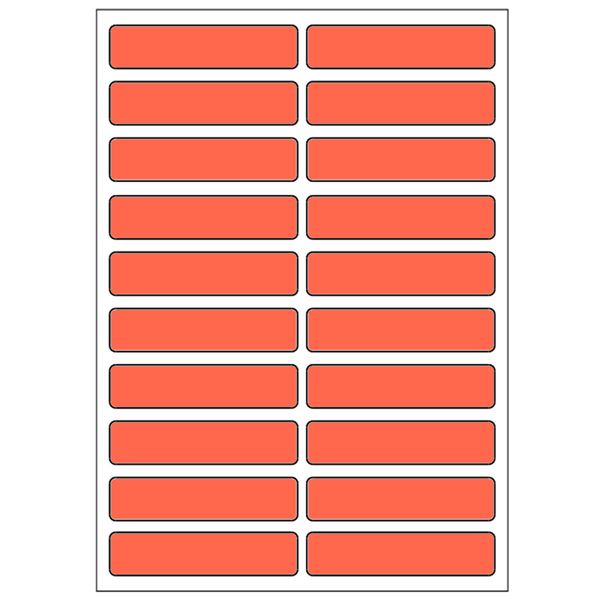Samolepicí etikety 48 x 11 mm, A6 (10 ks) červené
