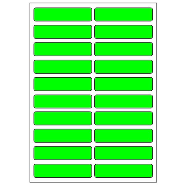 Samolepicí etikety 48 x 11 mm, A6 (10 ks) reflexní zelené