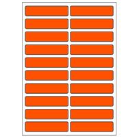 Samolepicí etikety 48 x 11 mm, A6 (10 ks) reflexní oranžové