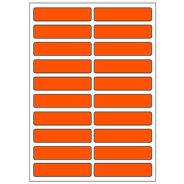 Samolepicí etikety 48 x 11 mm, A6 (10 ks) reflexní oranžové