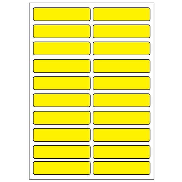 Samolepicí etikety 48 x 11 mm, A6 (10 ks) reflexní žluté