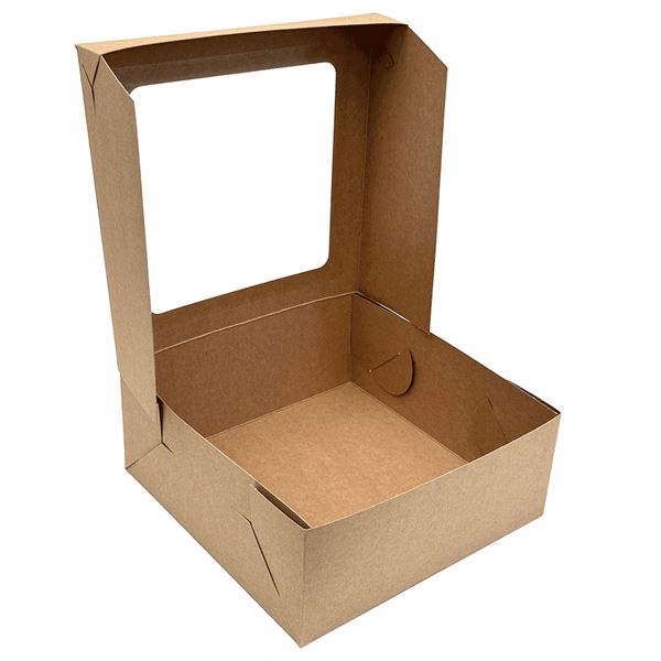 Krabice s okénkem KRAFT 22 x 22 x 9 cm (50 ks)