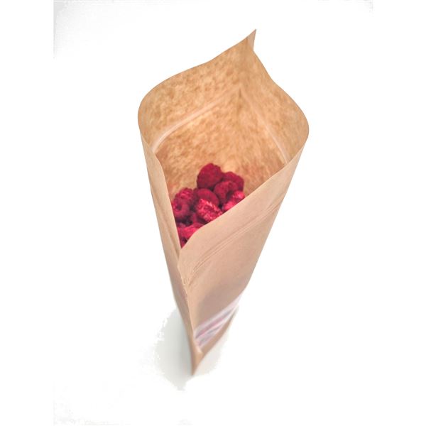 Sáček DOYPACK s okénkem 1000 ml - hnědý kraft