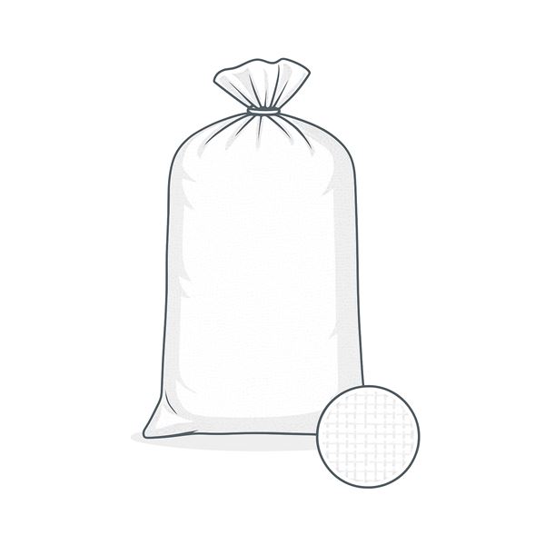 Tkaný pytel PP 40 x 60 cm - bílý