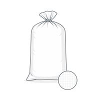 Tkaný pytel PP 50 x 80 cm - bílý