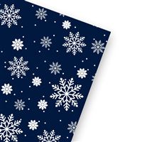 Vánoční balicí papír 70 x 200 cm - modré vločky